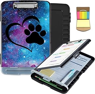 Foldable Clipboard with Storage and Pen Holder
