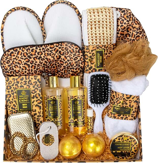 Leopard Bath and Skin Care Gift Set for Women