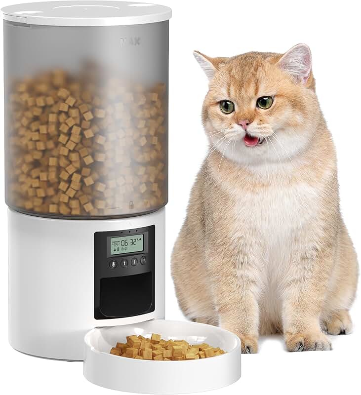 Automatic cat and dog food dispenser with timer