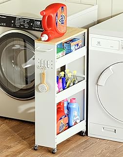 Slim 4-Tier Storage Cart for Small Spaces