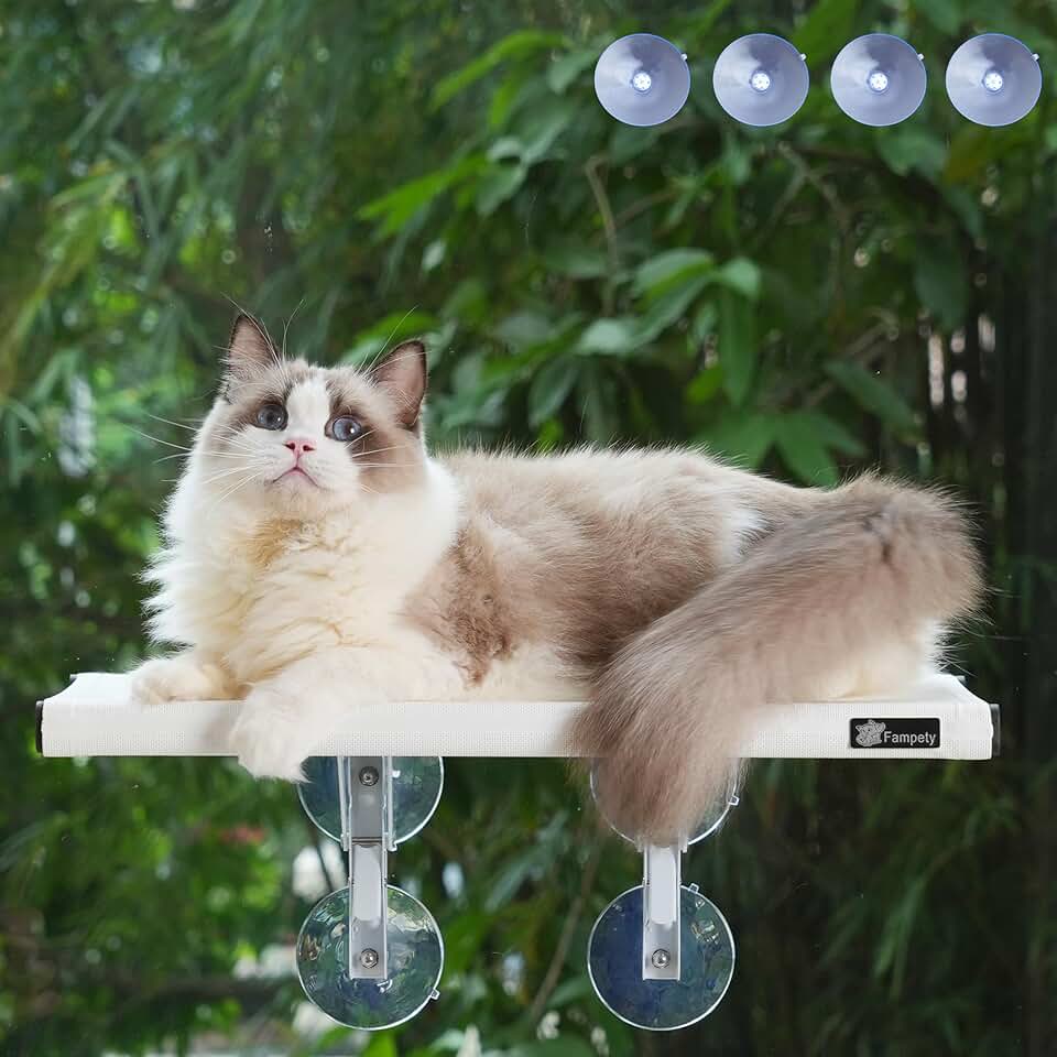 Large Cat Window Perch, Foldable, Holds 60lbs