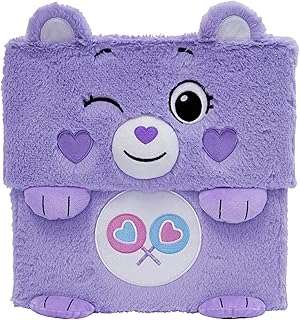 Purple Care Bears storage bin for toys and books