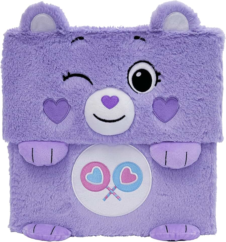 Purple Care Bears storage bin for toys and books