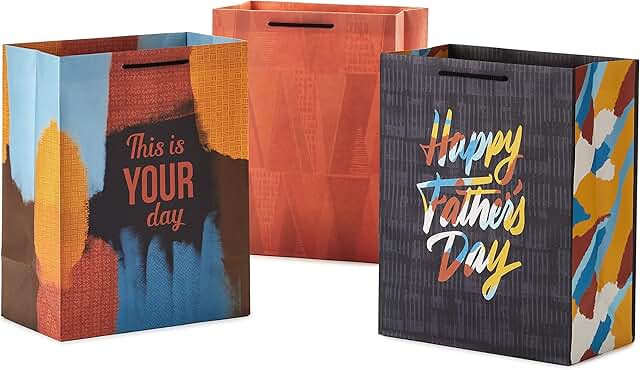 Large Father's Day Gift Bag Bundle with Triangles