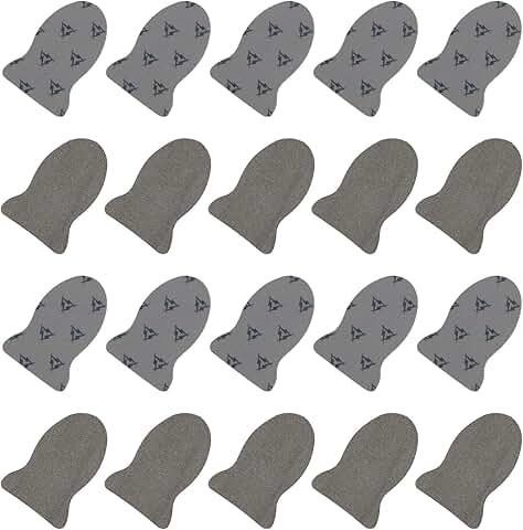 Six breathable silver finger sleeves for mobile gaming