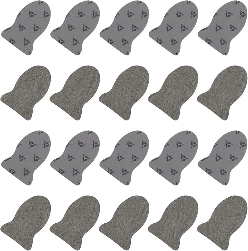 Six breathable silver finger sleeves for mobile gaming