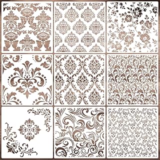 Large Damask Wall Stencil for Painting on Various Surfaces