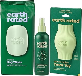 Holiday Pet Care Bundle with Deodorizer Toy and Wipes