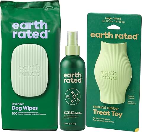 Holiday Pet Care Bundle with Deodorizer Toy and Wipes