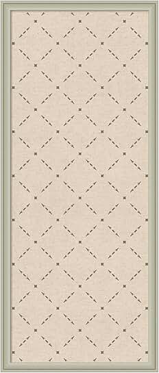 Green lattice fabric pinboard for wall organization
