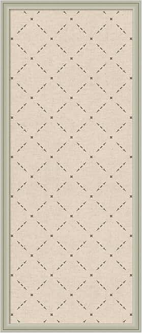 Green lattice fabric pinboard for wall organization