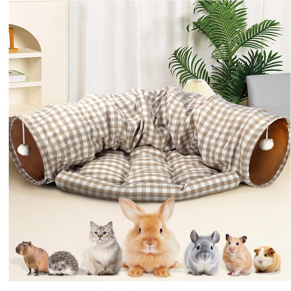 Bunny Tunnel Bed and Play Tunnel for Small Pets