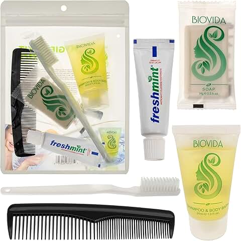 Bulk Set of 24 Basic Toiletry Kits for Men and Women