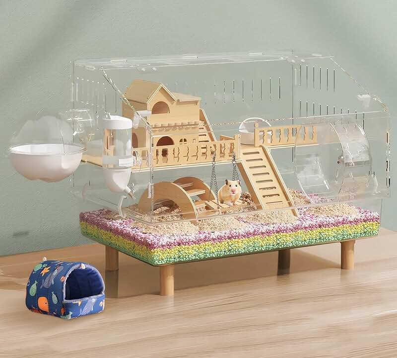 10-in-1 Clear Hamster Cage with Accessories