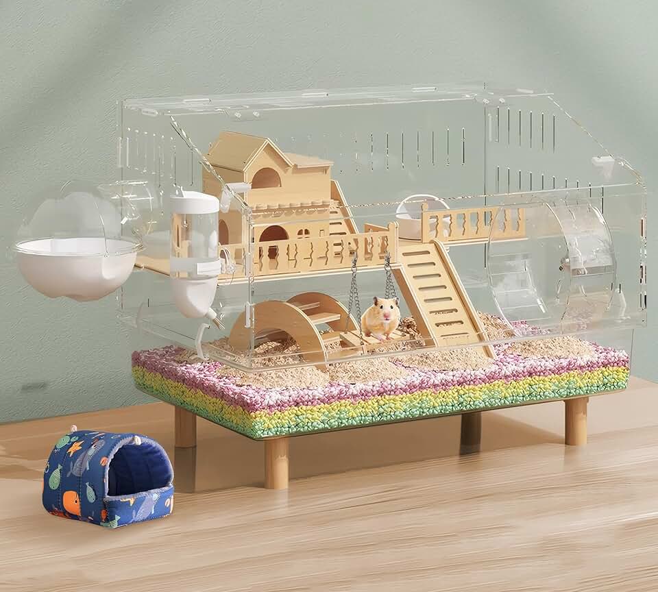 10-in-1 Clear Hamster Cage with Accessories
