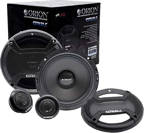 Set of 2 6.5-inch 4 Ohm 2-Way Car Speakers with Tweeters