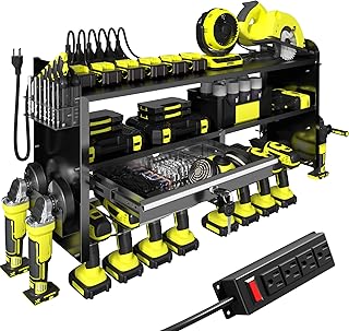 Heavy Duty Metal Wall Mount Tool Organizer with Drawers