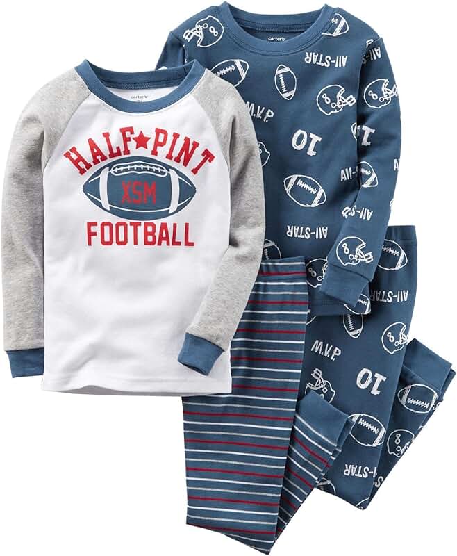 Baby Boy Cotton 4-Piece Set, 9 Months