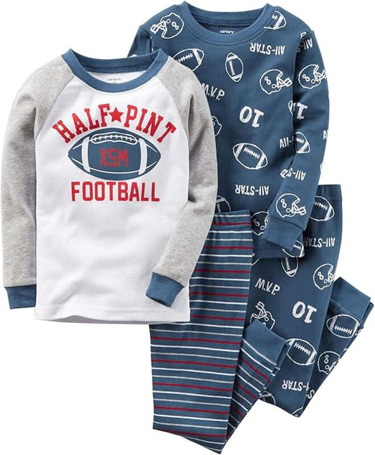 Baby Boy Cotton 4-Piece Set, 9 Months