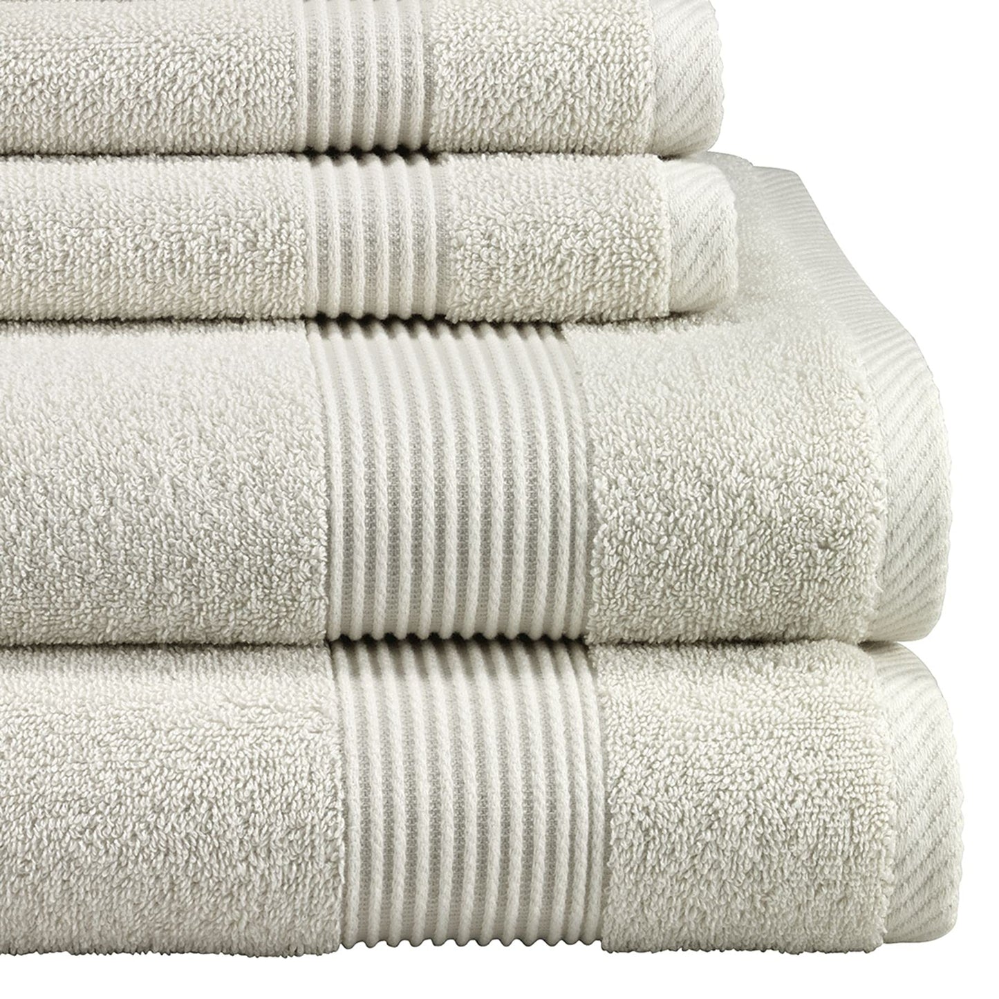 Designer Solid Color  6 Piece Towel Set, Ivory