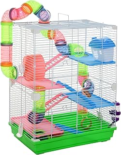 18-inch 5-Tier Small Animal Cage with Tunnels and Accessories