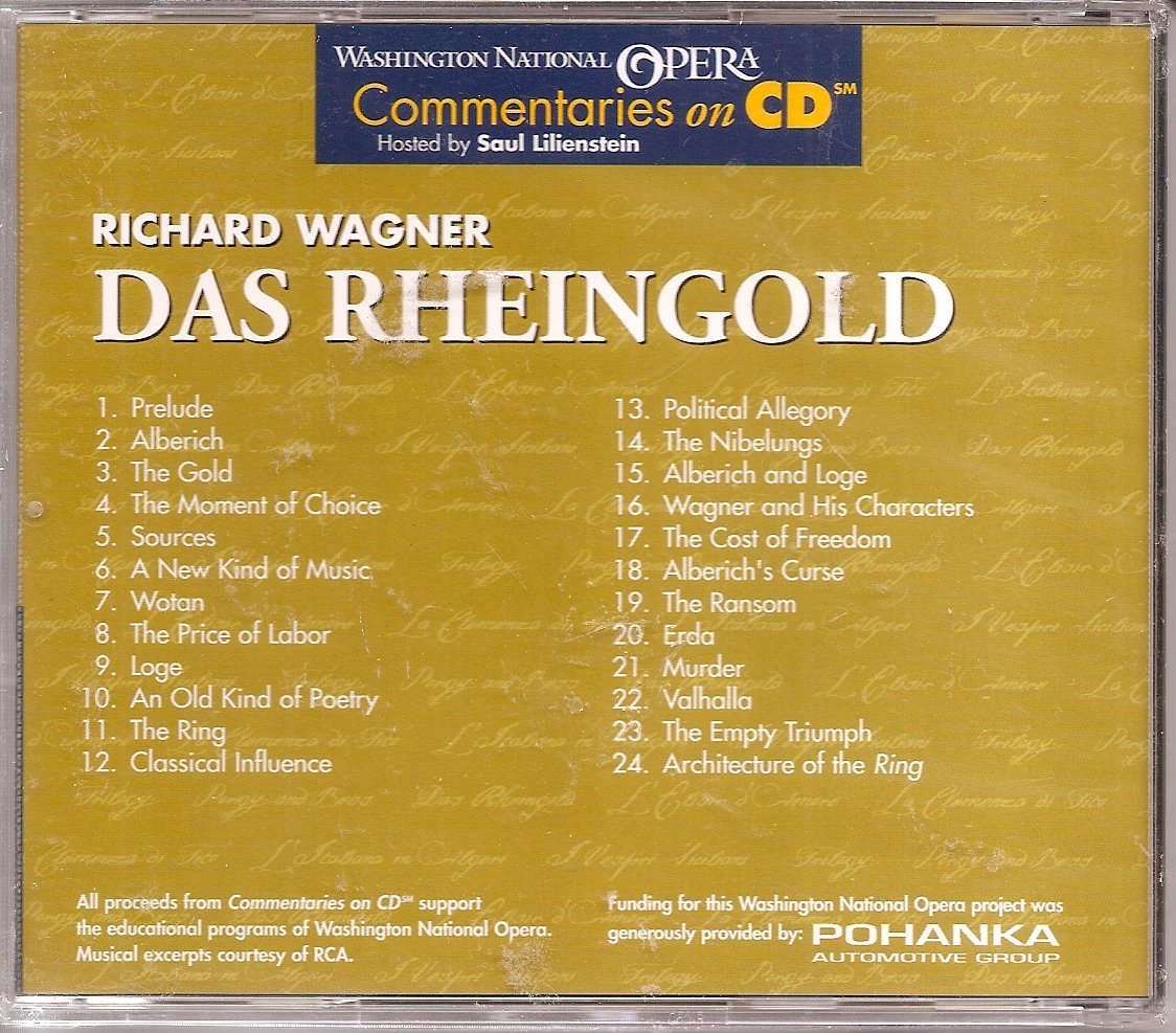 Commentaries on CD: Das Rheingold (Hosted by Saul Lilienstein) [Audio CD]