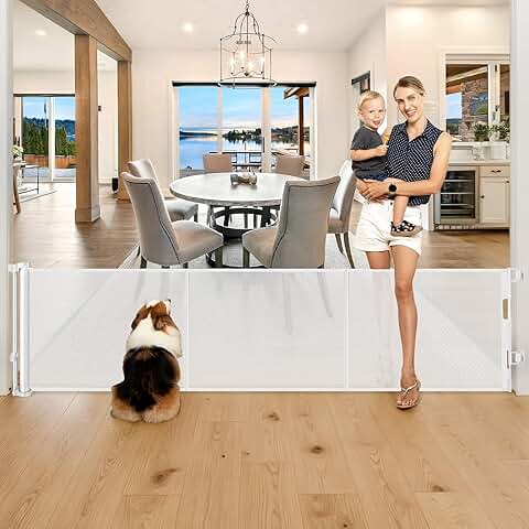 28-Inch Tall Retractable Baby and Pet Gate