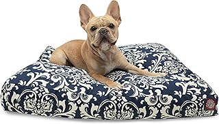 Navy Blue Medium Rectangle Indoor Outdoor Dog Bed