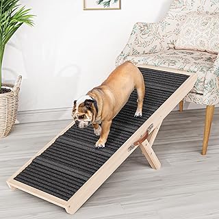 Adjustable Wooden Dog Ramp for Couch and Pets