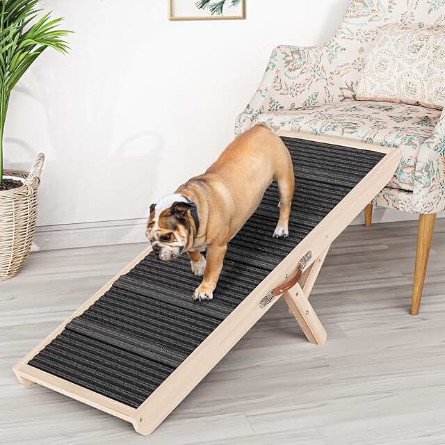 Adjustable Wooden Dog Ramp for Couch and Pets