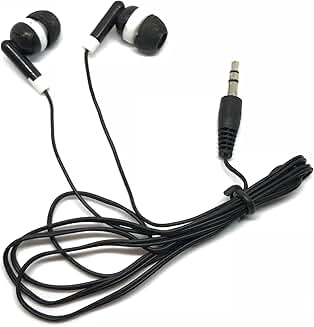Bulk Black Earbuds Pack for Phones and MP3 Players