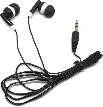 Bulk Black Earbuds Pack for Phones and MP3 Players