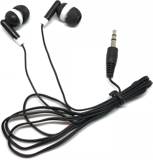 Bulk Black Earbuds Pack for Phones and MP3 Players