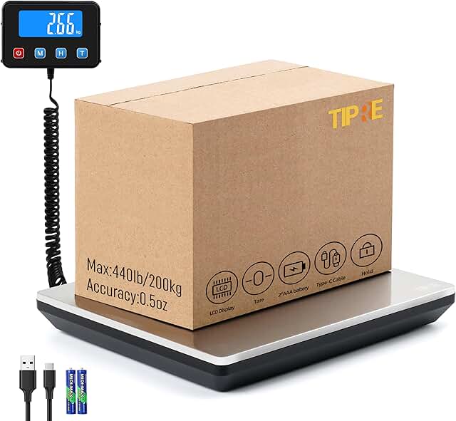 High Accuracy Digital Postal Scale, 440lb Capacity