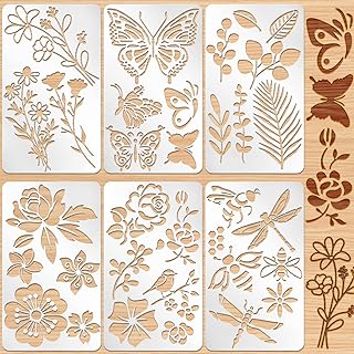 6-Piece Mixed Metal Plant Style Stencil Set