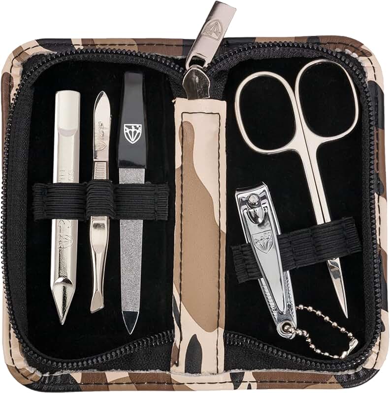 5-Piece Manicure and Pedicure Kit in Camouflage Case