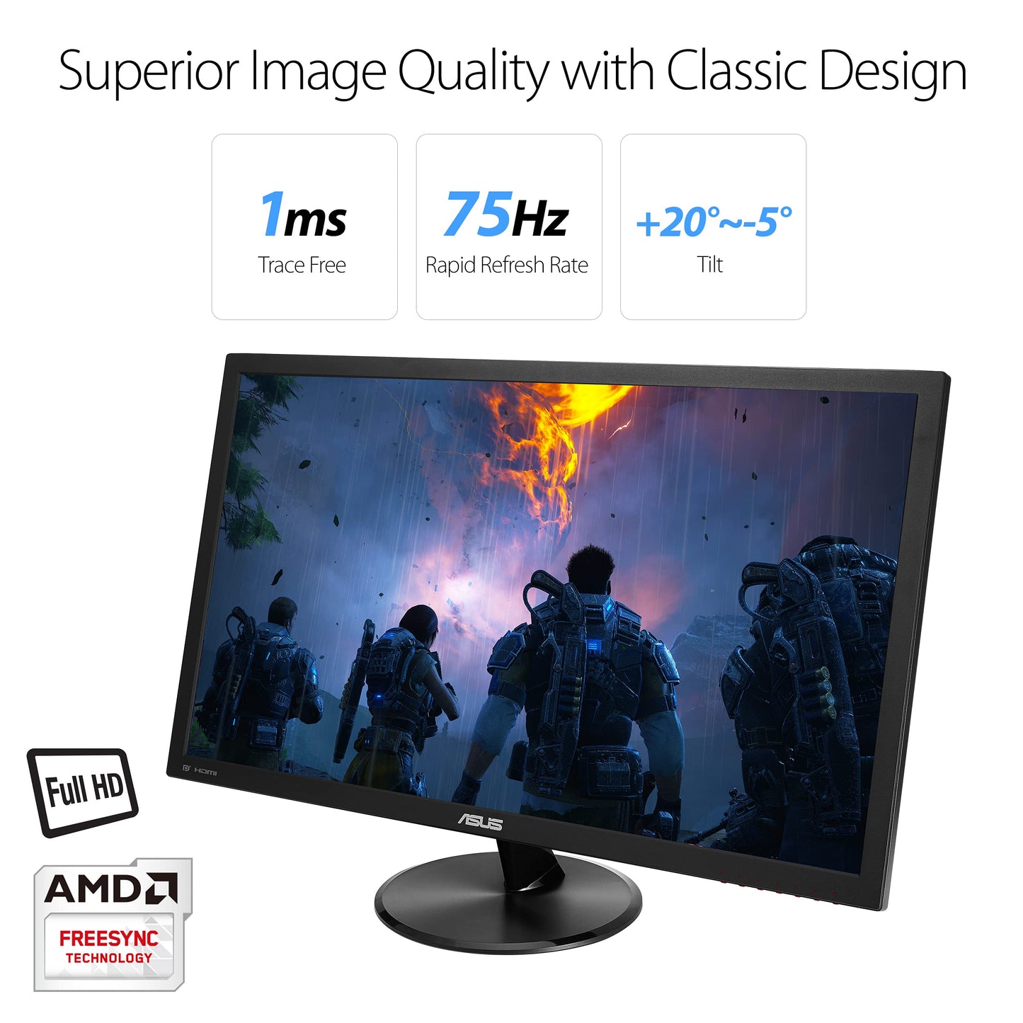 VP278QG 27 Full HD 1920x1080 1ms DP HDMI VGA Adaptive Sync/FreeSync Eye Care Monitor