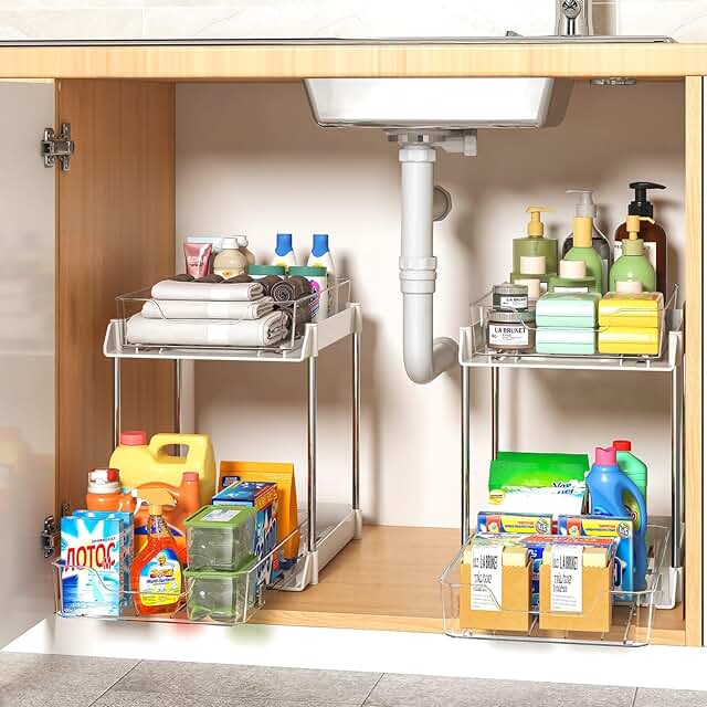 4-Pack Under Sink Storage Organizers