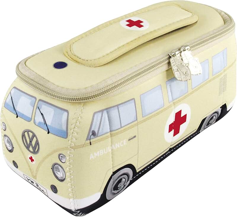 Neoprene Travel Toiletry Bag with Bus Design