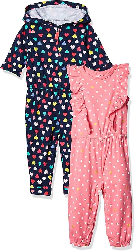 Baby Girls' Two-Piece Romper Set