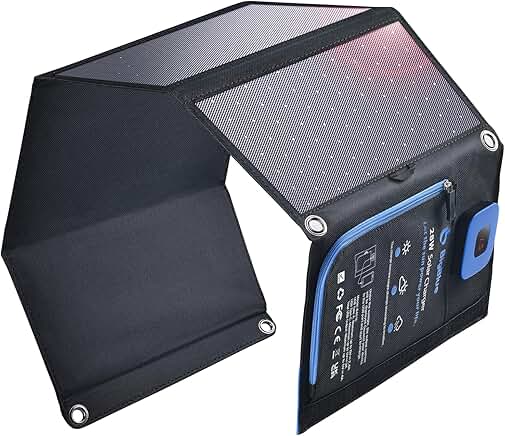 Portable 28W Solar Charger with Digital Ammeter