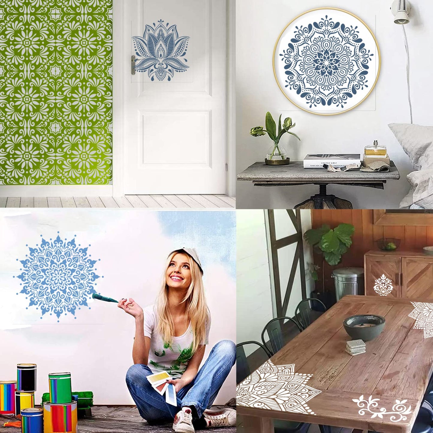 Reusable Wall Tile Templates Set of 6 12x12 inch