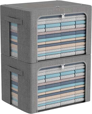 Large Foldable Linen Storage Bins with Handles