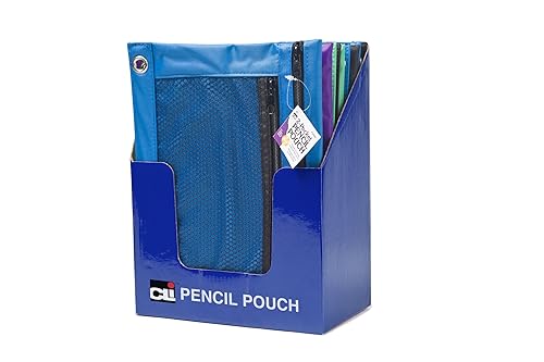 Pencil Pouch with 2 Pockets and Mesh Front