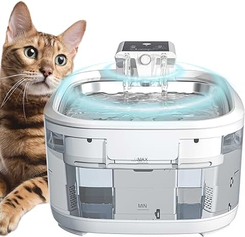 Wireless Cat and Dog Water Fountain with Motion Sensor