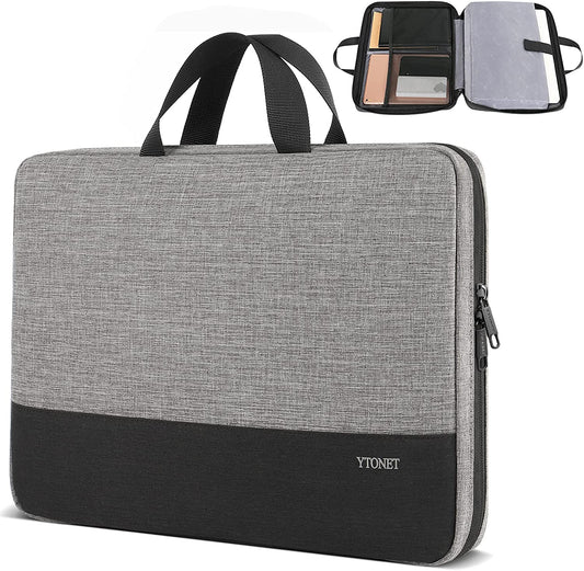 15.6 inch TSA water-resistant laptop sleeve in grey