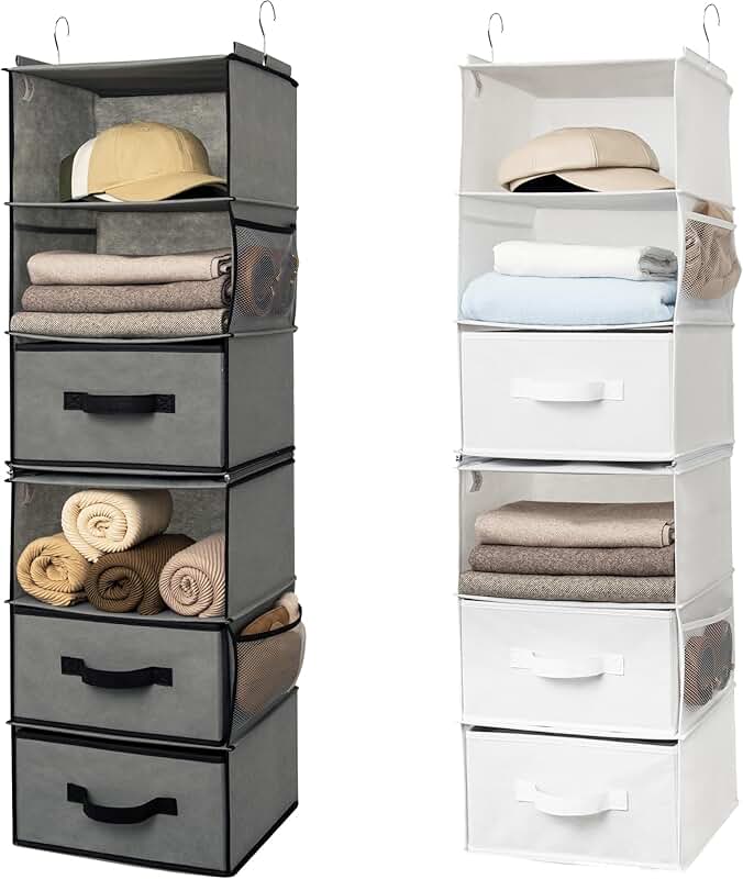 Bundle of Clothes and Hanging Closet Organizers