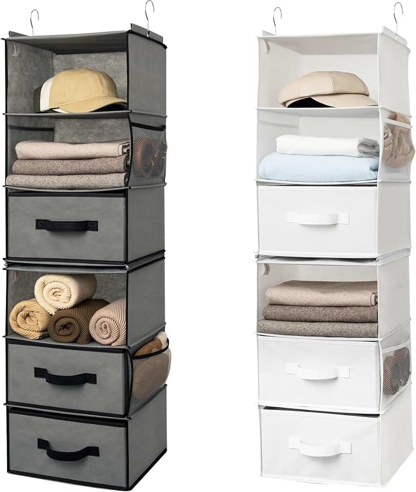 Bundle of Clothes and Hanging Closet Organizers