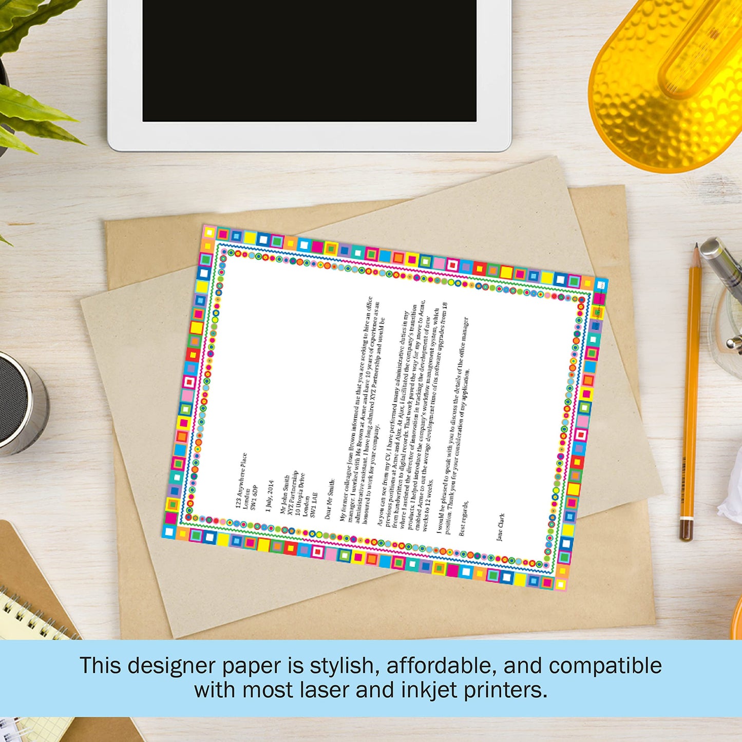 Assorted 8.5" x 11" Computer Paper Sets, 200 Sheets