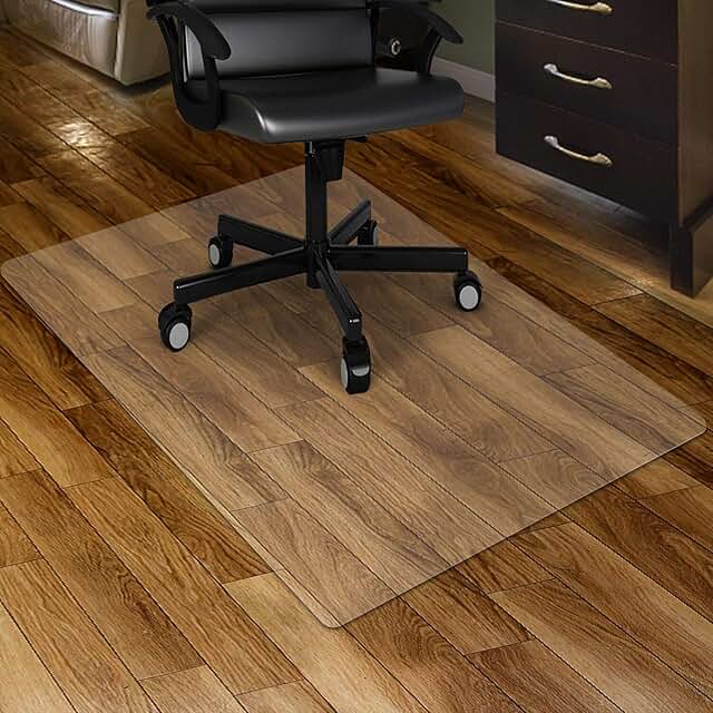Clear chair mat for hard floors, 36 x 48 inches